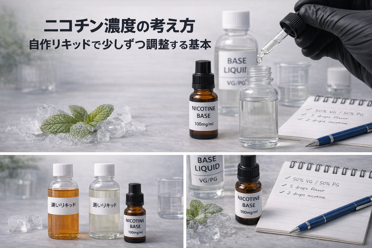 ニコチン濃度の考え方｜自作リキッドで少しずつ調整する基本