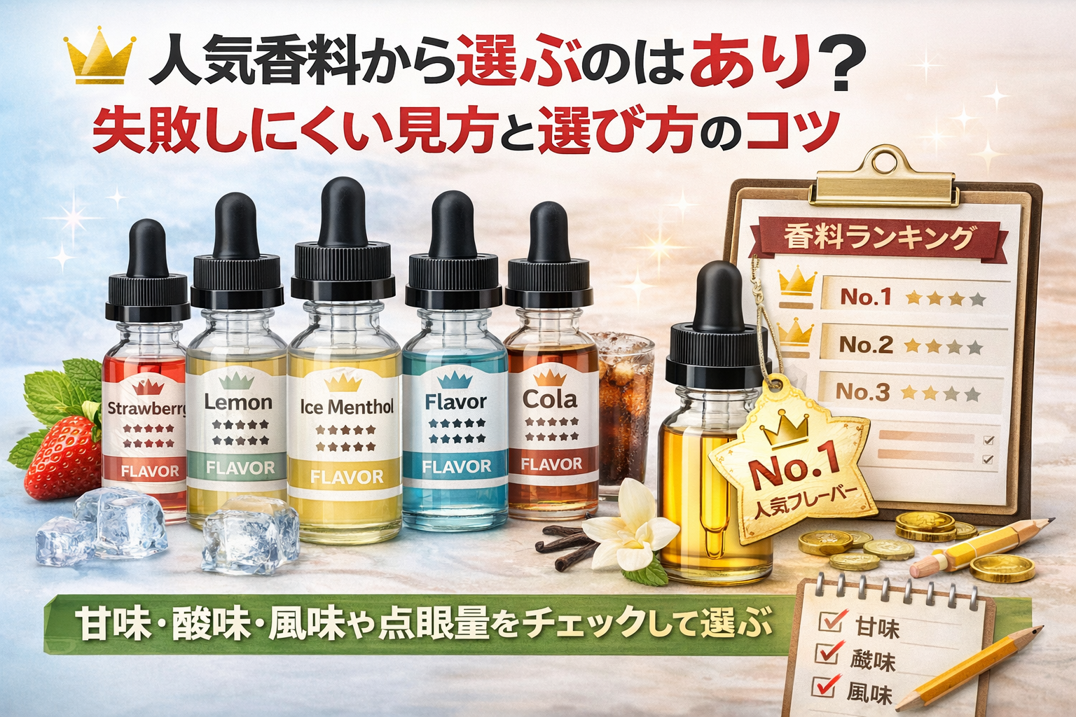 人気香料から選ぶのはあり？失敗しにくい見方と選び方のコツ