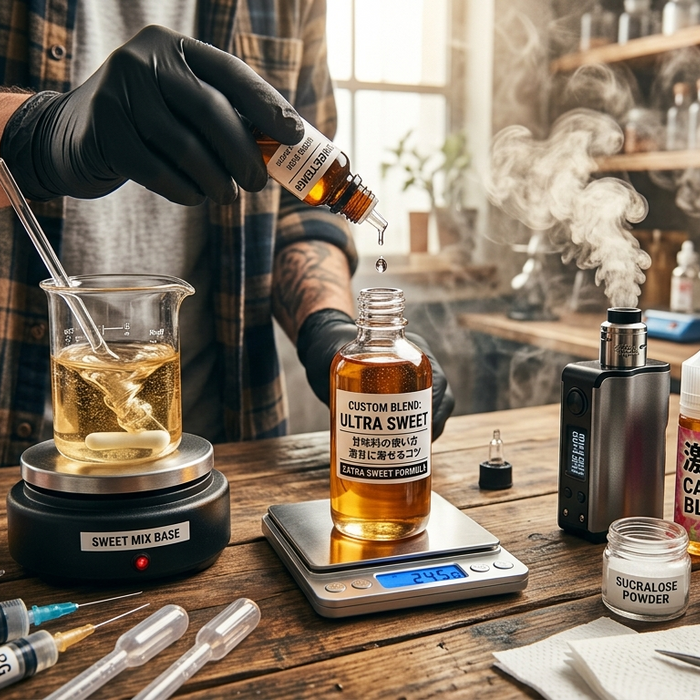 VAPEリキッドを甘くする方法｜甘味料の使い方と激甘に寄せるコツ